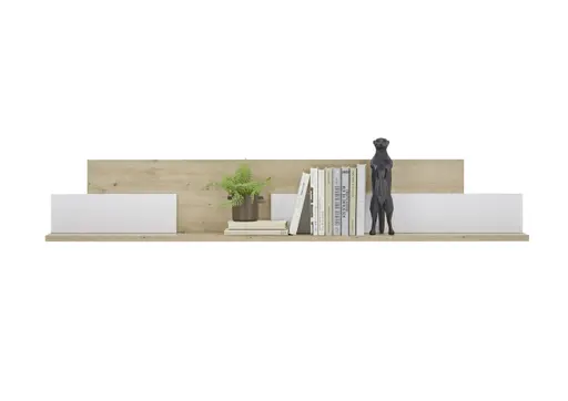 Wandboard - B ca. 150 cm, Weiß, Asteiche