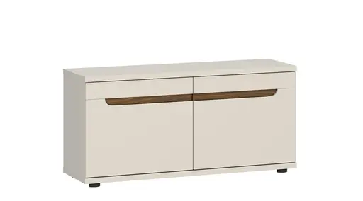 Sitzbank - B ca. 90 cm, Kaschmir, Nussbaum Nachbildung