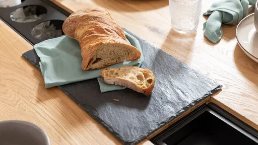 Esstisch Clifton - mit Einsätzen, LB ca. 220x100 cm, Wildeiche massiv, natur geölt