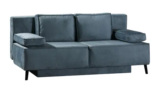 Querschläfer - Schlaffunktion mit Bettkasten, Stoff, Petrol