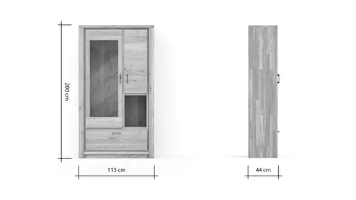 Vitrine Farmingdale - Eiche massiv, legno 