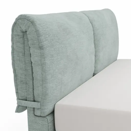 Boxspringbett Alpin - Liegefläche ca. 180x200 cm, Stoff, Graugrün