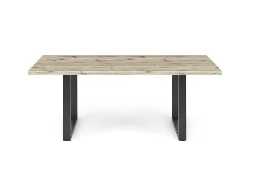 Esstisch - LB ca. 180x90 cm, Sandeiche, Schwarz