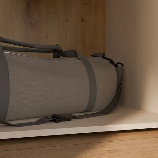  Drehtürenschrank FATHIE- B ca. 206 cm, Sand, Eiche Dekor