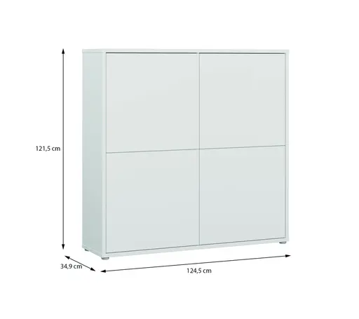 Kommode FAID- B ca. 124 cm, Hellgrau
