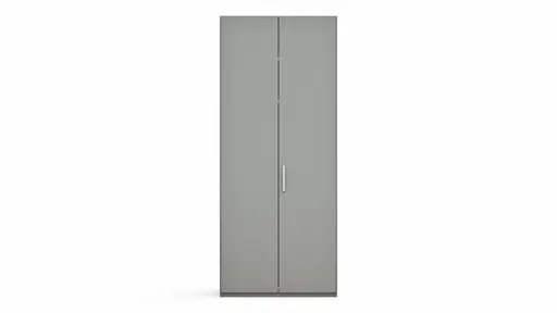 Drehtürenschrank Viana - B. ca. 101 cm, Lack, Steingrau