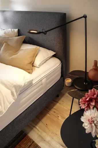 Boxspringbett Navelli 1 - Liegefläche ca. 180x200 cm, Stoff, Grau