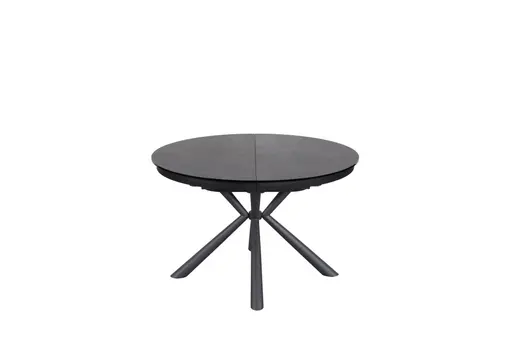 Esstisch MALEKO - ausziehbar, Ø/H ca. 120x76 cm, Glaskeramik, Dunkelgrau