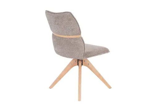 Stuhl MAROU - drehbar, Stoff, Braun