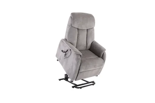 TV-Sessel MARIN - Aufstehhilfe, Relaxfunktion, Kopfteilverstellung, Stoff, Grau