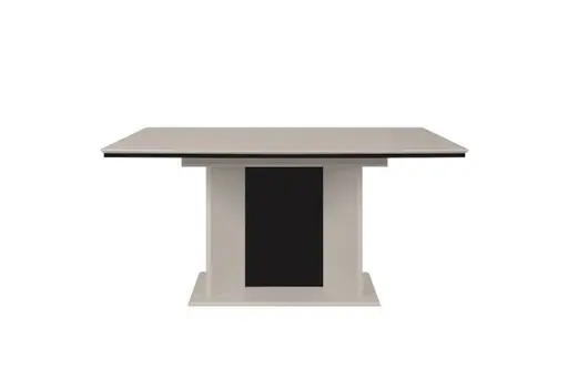 Esstisch - LB ca. 160x90 cm, Sand, Schwarz