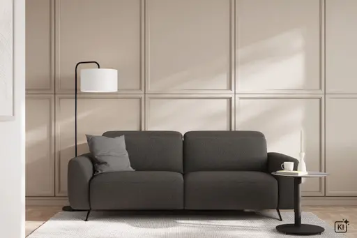 Sofa Arona - 2-Sitzer, Stoff, Anthrazit