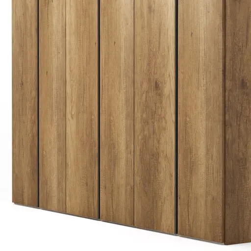 Drehtürenschrank Loretto - B ca. 280 cm, Melamin Astig hell