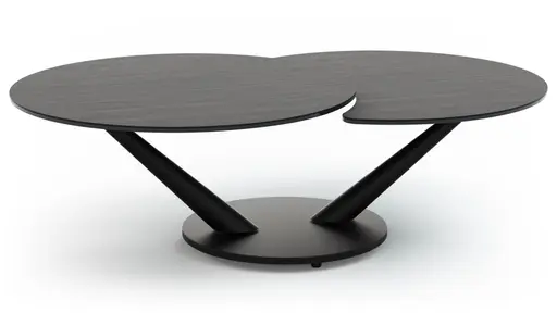 Couchtisch Spessa - LB ca. 128x80 cm, drehbar, Keramik, Anthrazit