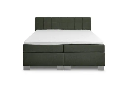 Boxspringbett HAIKOS- Liegefläche ca. 180x200 cm, Stoff, Olive, TFK H2/TFK H2