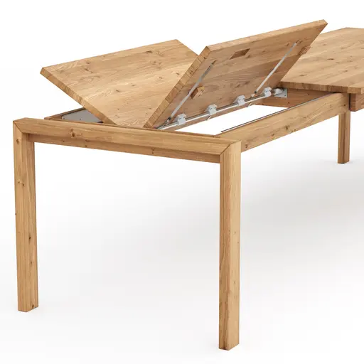 Esstisch Farmingdale - ausziehbar, Platte mit gerader Kante, LB ca. 200x90 cm, Eiche massiv, natur geölt