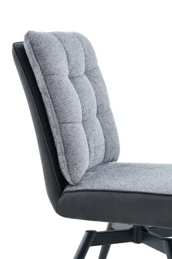 Stuhl - drehbar, Stoff, Dunkelgrau, Vintage Anthrazit