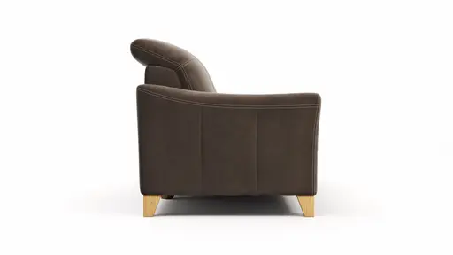 Sofa Canterbury - Recamiere links, Stoff, Dunkelbraun