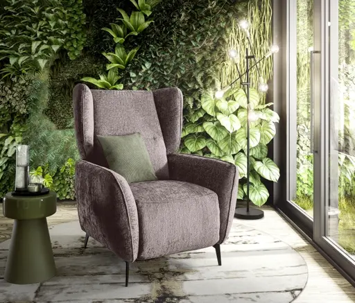 TV-Sessel - Relaxfunktion, Stoff, Altrosa