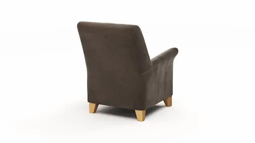 Einzelsessel Canterbury - Stoff, Dunkelbraun