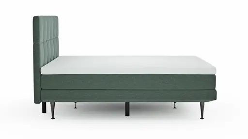 Boxspringbett Valencia - Liegefläche ca. 180x200 cm, Stoff, Dunkelgrün