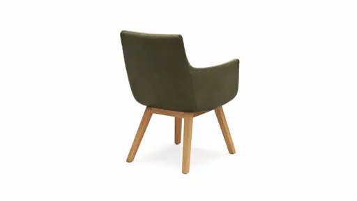 Armlehnstuhl Calgary - Leder, Olive