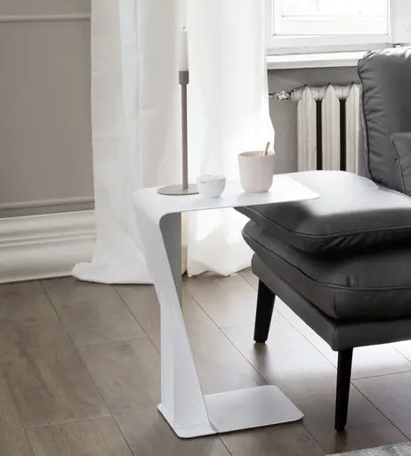 Beistelltisch Susa 3 - Metall, Weiß