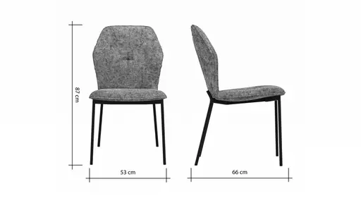 Stuhl Pinto - Stoff, Orange