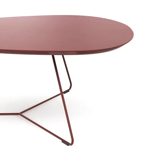 Couchtisch Fano - LBH ca. 96x86x38 cm, Fenix, Bordeaux