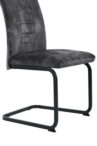 Freischwinger - Stoff, Vintage Anthrazit