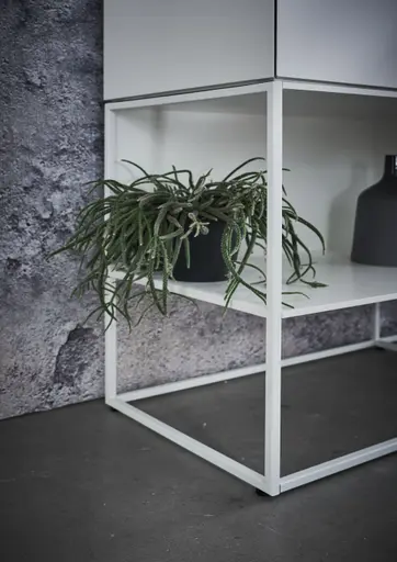 Highboard Catona - Lack matt, Weiß