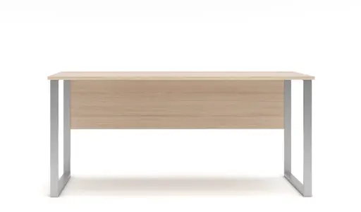 Schreibtisch - LB ca. 170x73 cm, Riva Eiche Nachbildung, Silberfarben