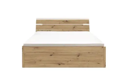 Bettanlage- Liegefläche ca. 180x200 cm, Eiche Dekor, Weiß
