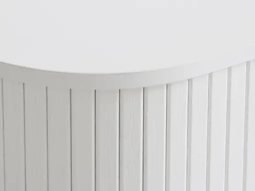 Sideboard - B ca. 120 cm, Eiche Furnier, Weiß