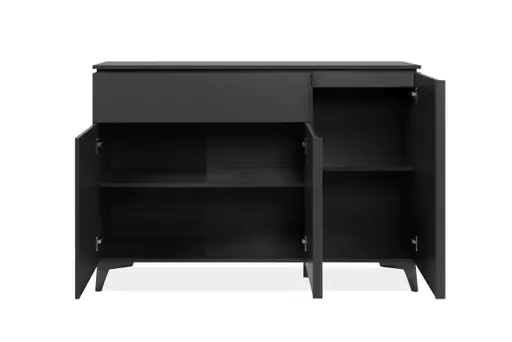 Kommode - B ca. 133 cm, Schiefer Nachbildung, Anthrazit