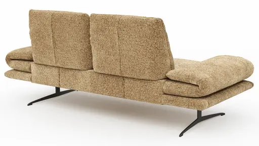 Sofa Lucero 2.0 - 2,5-Sitzer inkl. Rückenlehne verstellbar, Stoff, Cognac