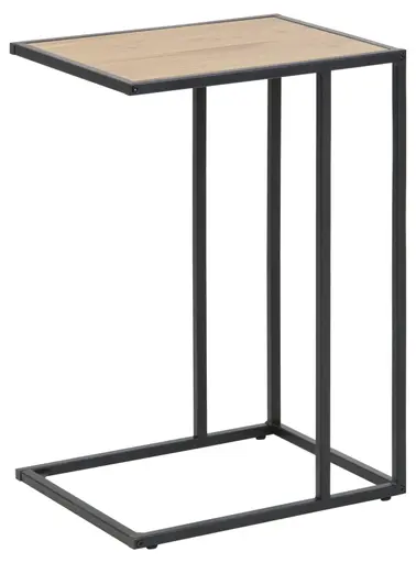 Lap-Top-Tisch - LB ca. 43x35 cm, Wildeiche Nachbildung, Schwarz