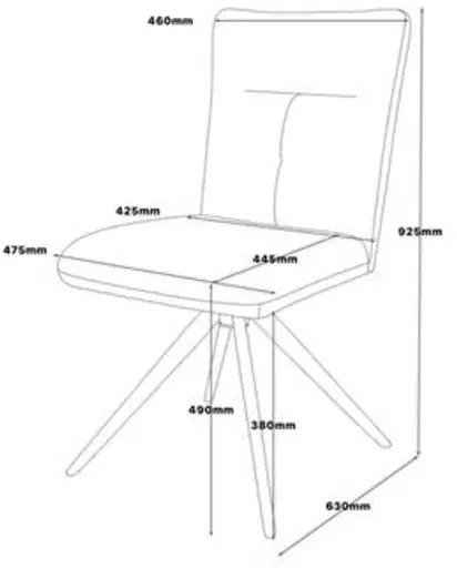 Stuhl MYLENE - drehbar, Stoff, Schlamm