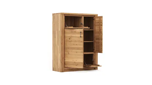 Highboard Farmingdale - Eiche massiv, natur geölt