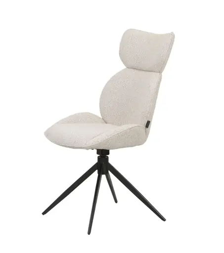Stuhl MIRNA - drehbar, Stoff, Beige