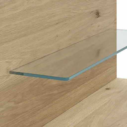 Nachttisch Viana - Furnier Balkeneiche, Lack Taupe