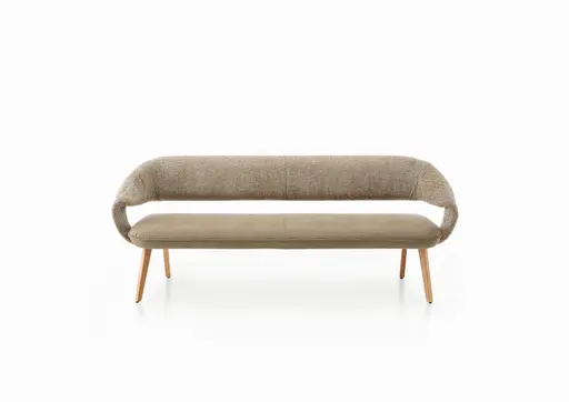 Polsterbank - Breite ca. 221 cm, Stoff, Mehrfarbig