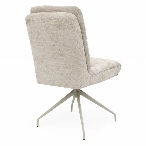 Stuhl Evania - Dreh und Relax-Funktion, hoher Rücken, Stoff, Ecru