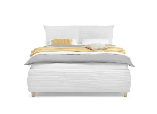 Bettgestell ALICA- Liegefläche ca. 180x200 cm, Stoff, Weiß