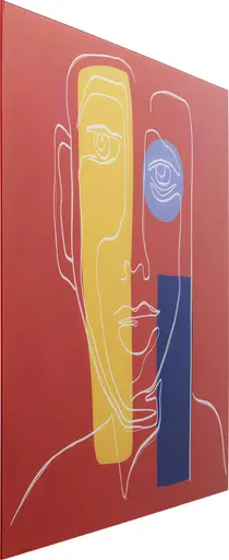 Glasbild - LB ca. 100x100 cm, Rot