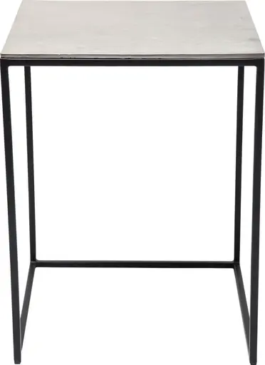 Beistelltisch-Set- Stahl, Schwarz, Aluminium, Glavanisiert