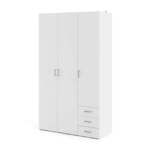 Drehtürenschrank- B ca. 116 cm, Weiß