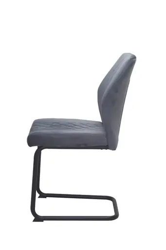 Freischwinger - Microfaser, Dunkelgrau