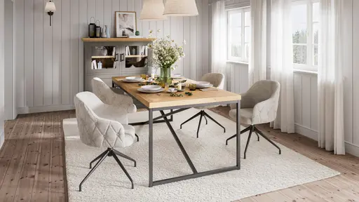 Esstisch Litchfield - LB ca. 200x100 cm, Eichenfurnier, Naturöl