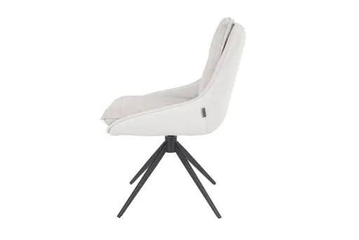 Stuhl MANDY - drehbar, Stoff, Silbergrau